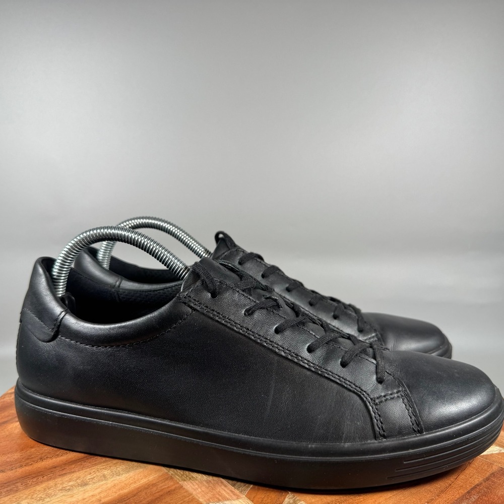 ECCO Soft 7 Womens Black Leather Low Top Sneakers Size 42 11-11.5 85768301001